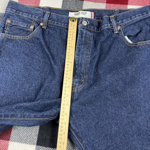Vintage LEVIS 517 Boot Cut Jeans Men 40x32(33") Dark Raw Wash Denim Cowboy Y2K - Picture 6 of 11